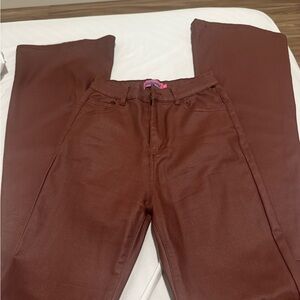 Edikted Chocolate Brown Flare Pants